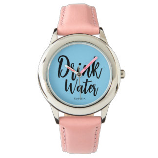 Drink Water Reminder Kids and Name Armbandsur