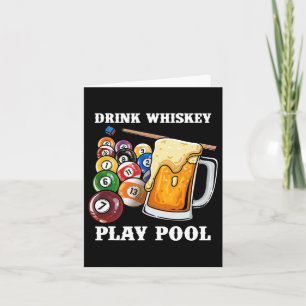 Drink Whiskey Play Bassäng I Funny Whisky Billiard Kort