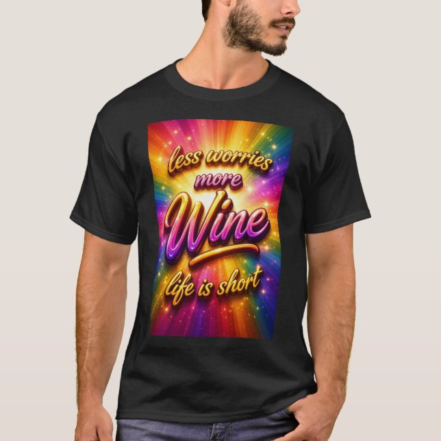 Drink Wine T Shirt (Framsida)