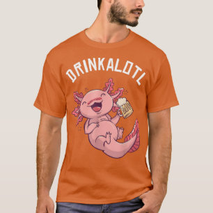 Drinkalotl Funny Aolotl Anime manar Kvinnor Beer Ä T Shirt