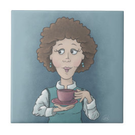 Drinkande Tea Ceramic Tile Kakelplatta