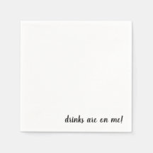 Drinkar är på mig Cocktail Napkins