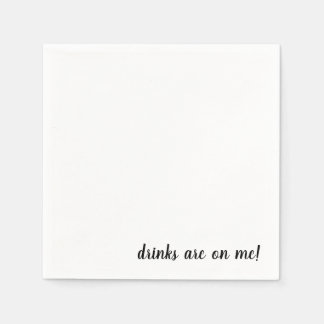 Drinkar är på mig Cocktail Napkins Pappersservett