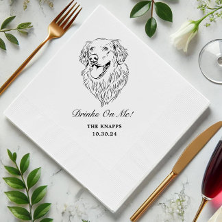 Drinkar på mig Anpassningsbar Pet Cocktail Napkins Pappersservett
