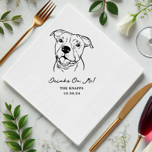Drinkar på mig Anpassningsbar Pet Cocktail Napkins Pappersservett