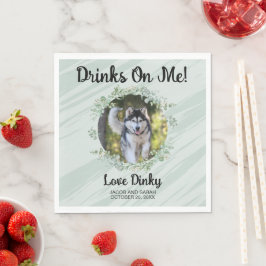 Drinkar På Mig Servetter med Ditt Husdjurs Foto