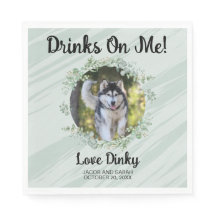 Drinkar På Mig Servetter med Ditt Husdjurs Foto