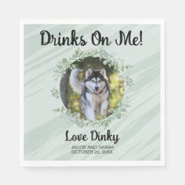 Drinkar På Mig Servetter med Ditt Husdjurs Foto