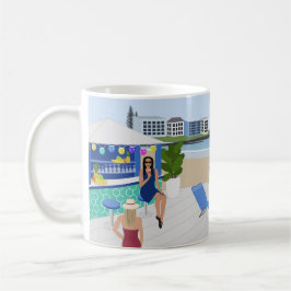 Drinkar vid Beach Pub Kaffemugg