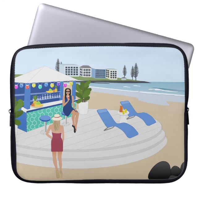 Drinkar vid Beach Pub Laptop Fodral (Framsidan)