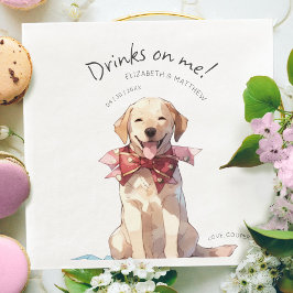 Drinken Är På Mig Labrador Vattenfärg Kul Hund Hus Pappersservett