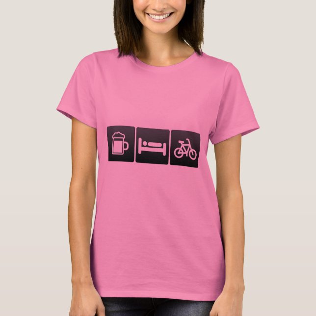 Drinken, sömn och snurret klassificerar tee shirt (Framsida)