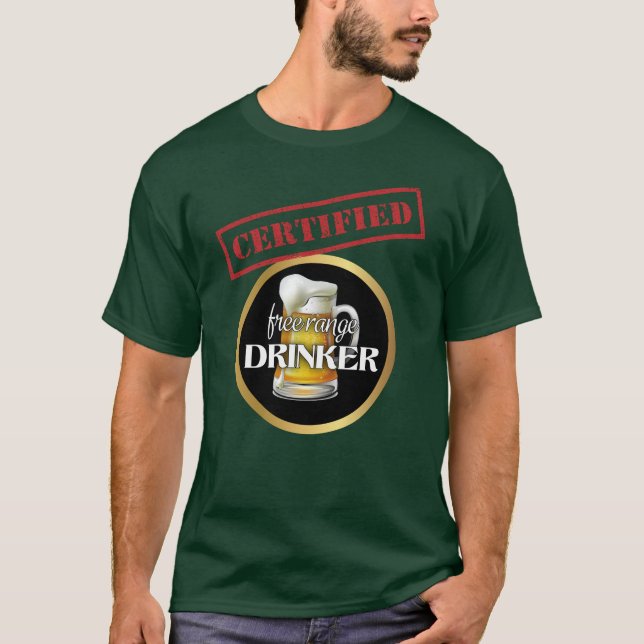 Drinker för fritt Auktoriserad T-shirt (Framsida)