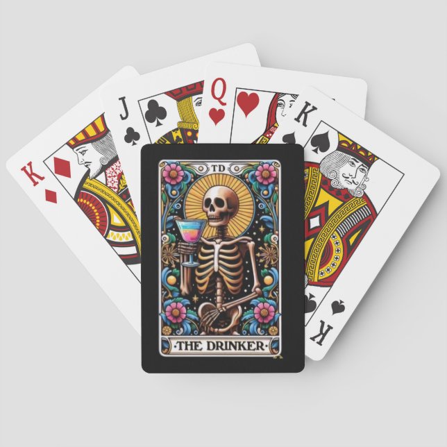 Drinker Skeleton Tarot Poker-kort Casinokort (Baksidan)