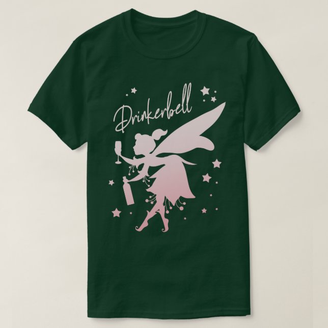 Drinkerbell Drinking Funny Fairy Women Party T Shirt (Design framsida)