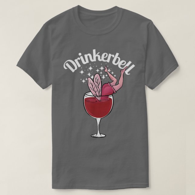 Drinkerbell Lustigt Cute Vin som dricker med Lussa T Shirt (Design framsida)