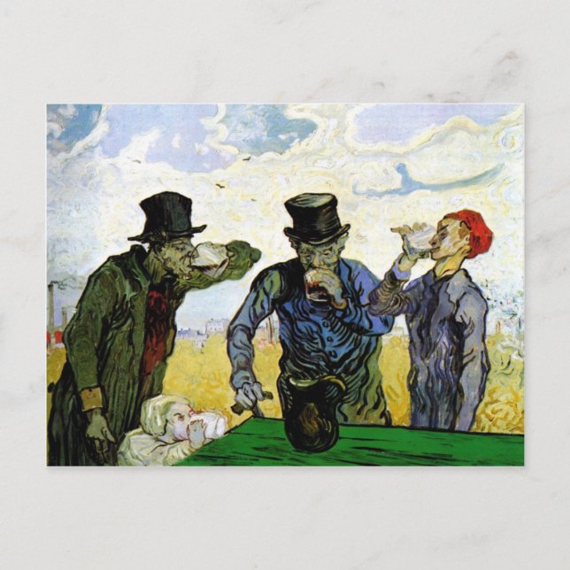 Drinkers av Vincent van Gogh 1890 Vykort (Framsida)