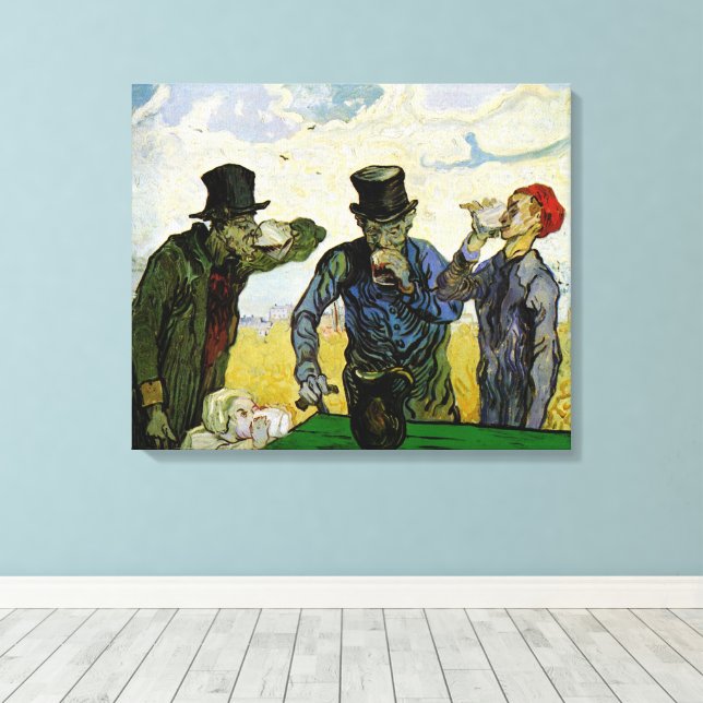 Drinkers av Vincent van Gogh Canvastryck (Insitu (trägolv))