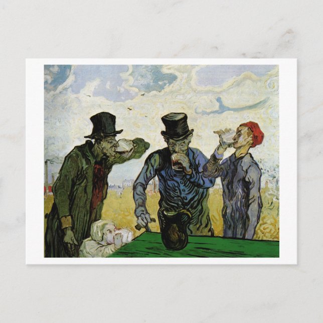 Drinkers (F667) Van Gogh Fine Art Vykort (Framsida)