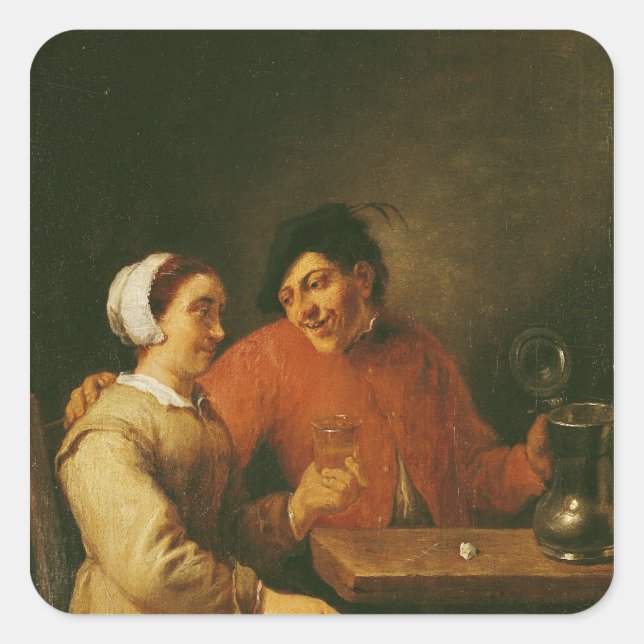 Drinkers Fyrkantigt Klistermärke (Framsida)