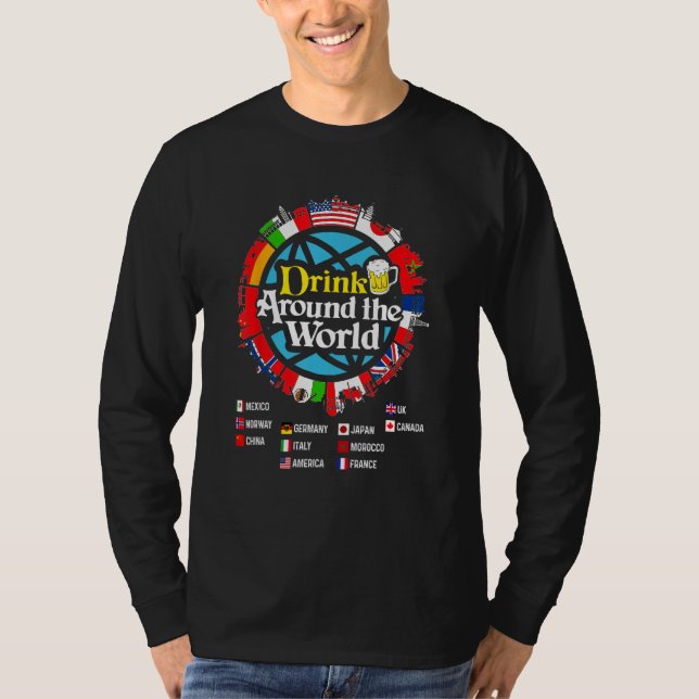 Drinkers Quote Adults Vacations Drinking Countries T Shirt (Framsida)