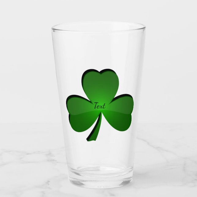 Drinkglas för Shamrock Klöver Glaskopp (Framsida)