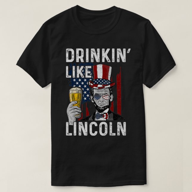 Drinkin' Like Lincoln  Drinking Premium  T Shirt (Design framsida)