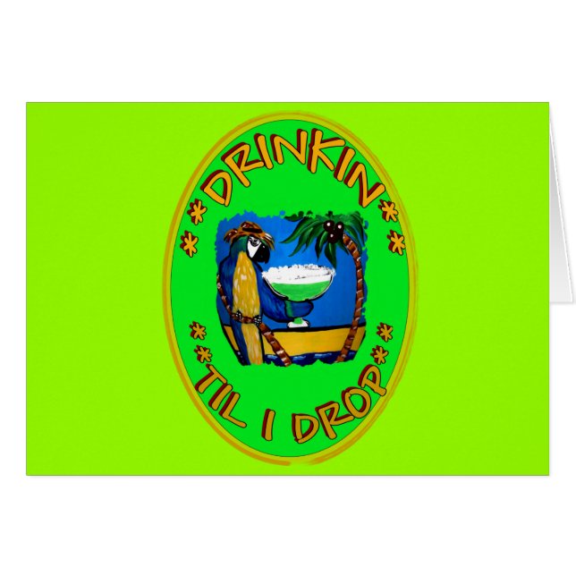 DRINKIN TIL I DROP HÄLSNINGSKORT (Framsidan Horizontal)