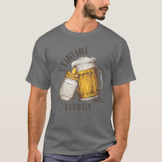 Drinking Buddies Dad And Baby Matching Fist Father T Shirt