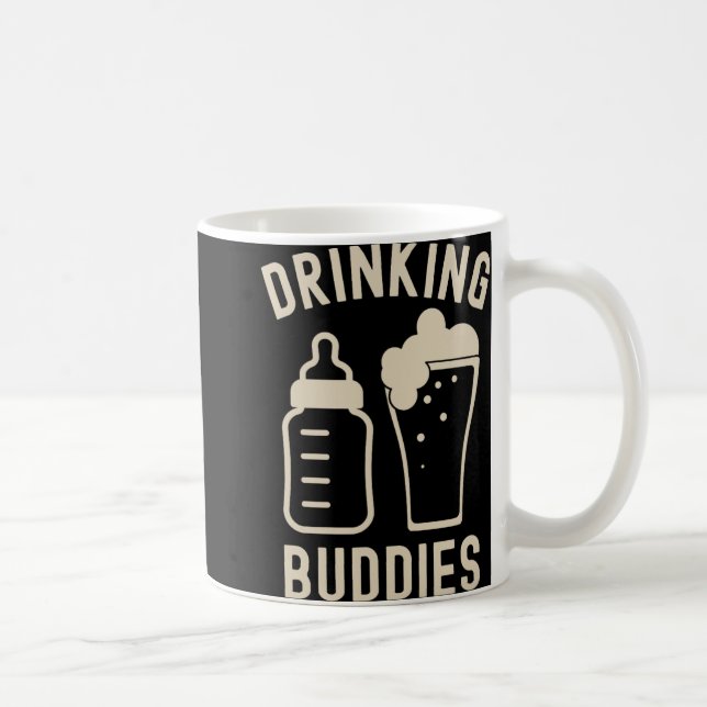 Drinking Buddies Dad Grandpa New Baby Beer And Bot Kaffemugg (Höger)