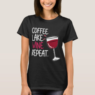 Drinking Drinker Ord-grafik för kaffedrycker i Sjö T Shirt