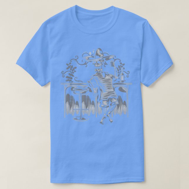 Drinking Drinking Skeleton Halloween Ord  T Shirt (Design framsida)