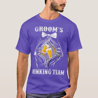 Drinking Groom Team Squad Funny Bachelor Party T Shirt