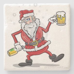 "DRINKING SANTA" UNDERLÄGG STEN