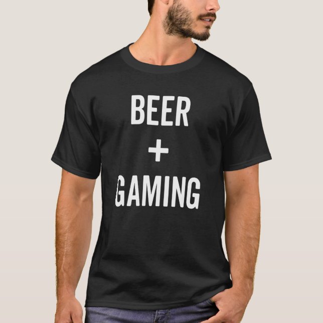 Drinking Saying Drinker Gaming Graphic Beer Cool G T Shirt (Framsida)