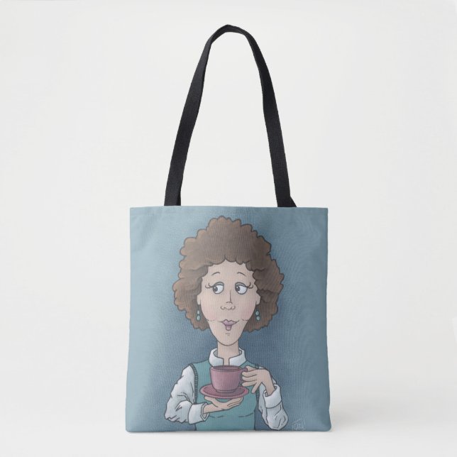 Drinking Tea Tote Bag Tygkasse (Framsida)