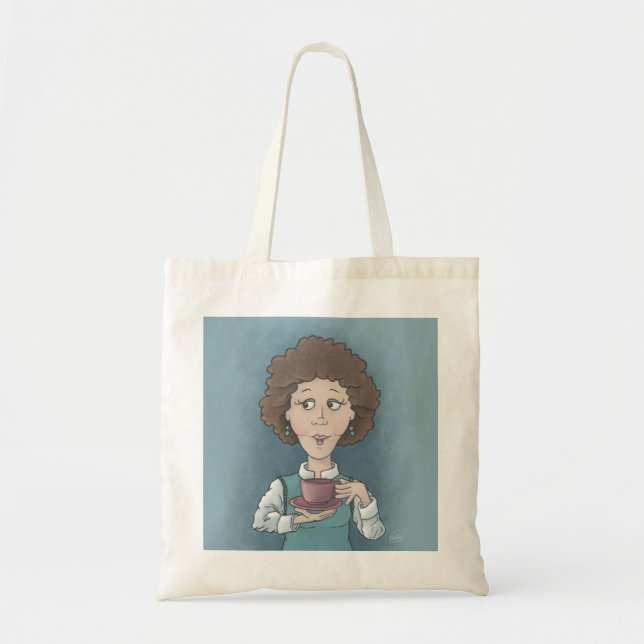 Drinking Tea Tote Bag Tygkasse (Framsidan)