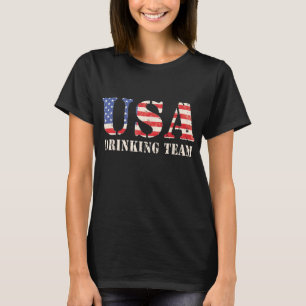 Drinking Team Funny USA Patriotic Gag för Party Dr T Shirt