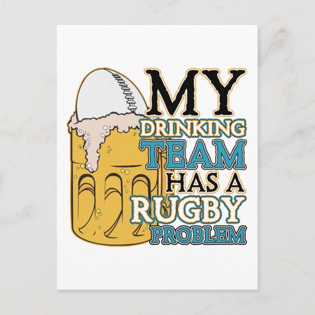 Drinking Team Rugby Vykort (Framsida)