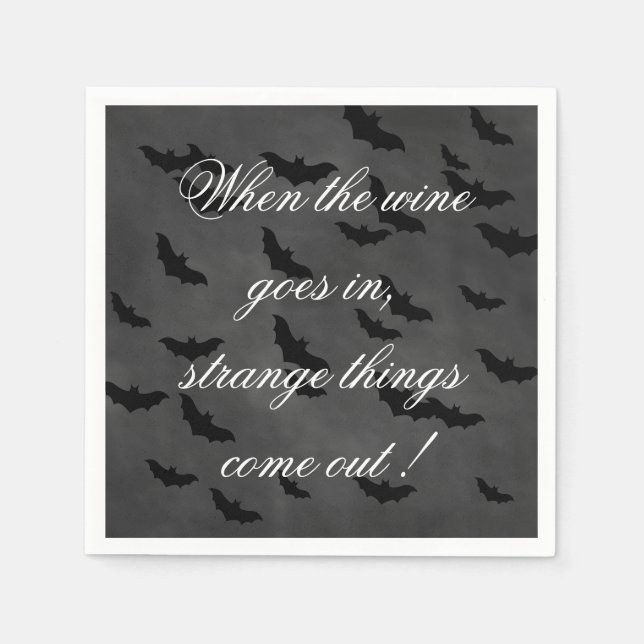 Drinking Vin Halloween Napkin Pappersservett (Framsidan)