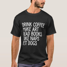 Drinkkaffe gör konst att läsa bokar som taken ta t shirt