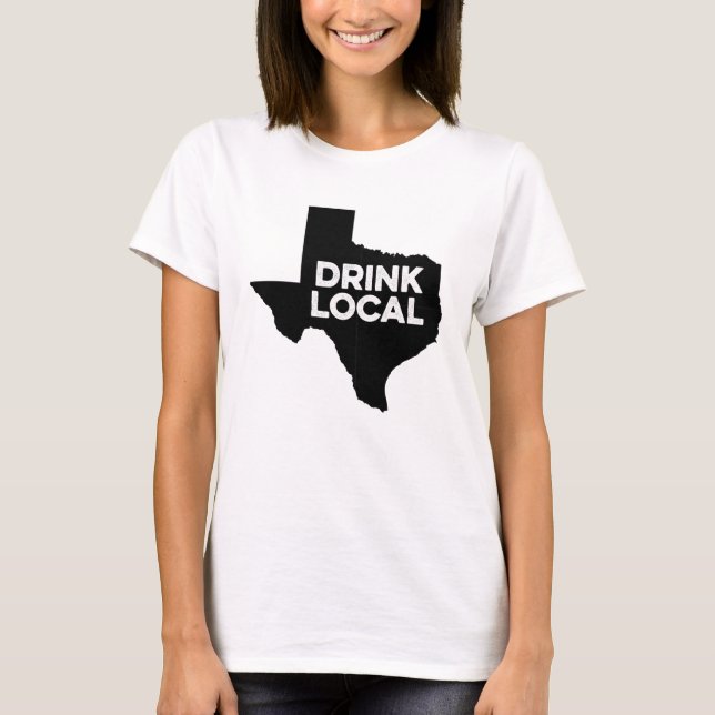 Drinklokal Texas för Texan T-shirt (Framsida)