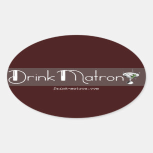 DrinkMatronklistermärkear Ovalt Klistermärke