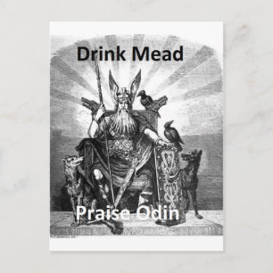 DrinkMead - beröm Odin Vykort