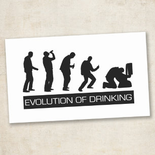 Drinkningens utveckling rektangulärt klistermärke