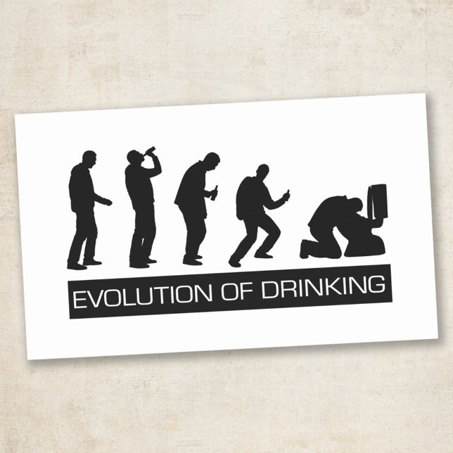 Drinkningens utveckling rektangulärt klistermärke (Skapare uppladdad)