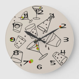 Drinks Acrylic Clock Stor Klocka