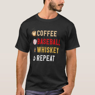 Drinks Älskare Funny Coffee, Baseball, Whiskey Rep T Shirt