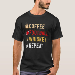 Drinks Älskare Funny Coffee, Football, Whiskey Rep T Shirt