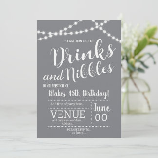 Drinks and Nibbles Invitation Inbjudningar